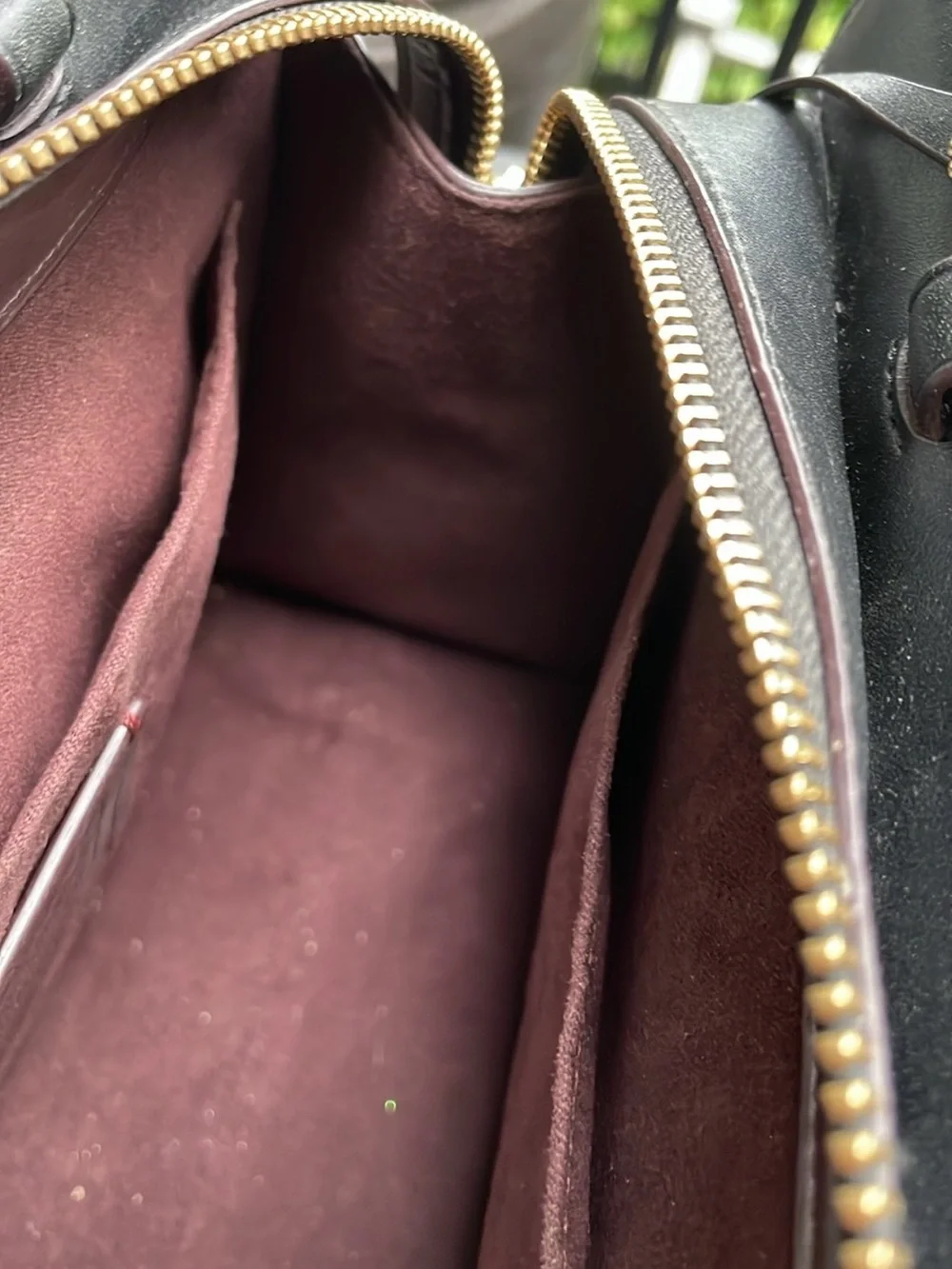 Coach Zoe Carryall Satchel Black Leather Top Handle Zip Gold Hardware Pocket